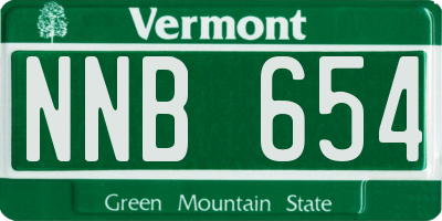 VT license plate NNB654