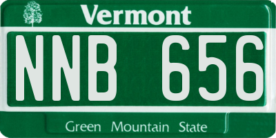 VT license plate NNB656