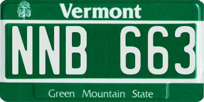 VT license plate NNB663