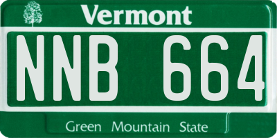 VT license plate NNB664