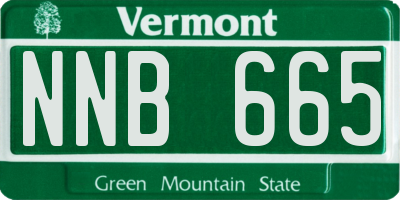 VT license plate NNB665