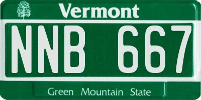 VT license plate NNB667
