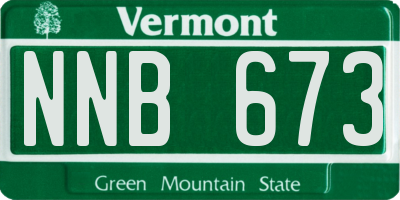 VT license plate NNB673
