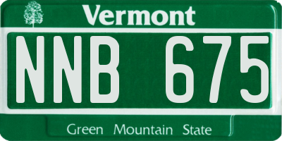 VT license plate NNB675
