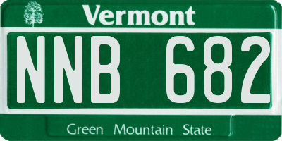 VT license plate NNB682