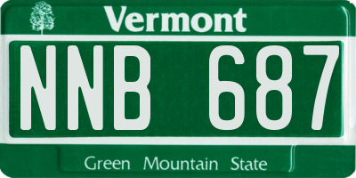 VT license plate NNB687