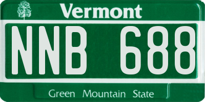 VT license plate NNB688