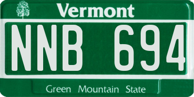 VT license plate NNB694