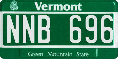 VT license plate NNB696