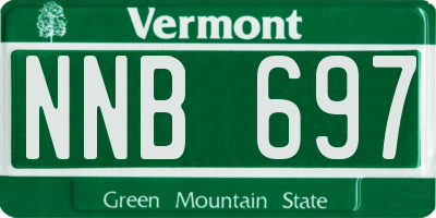 VT license plate NNB697