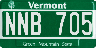 VT license plate NNB705