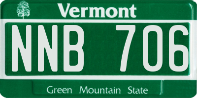 VT license plate NNB706