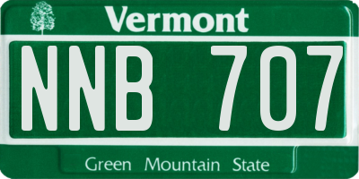 VT license plate NNB707