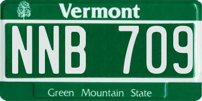 VT license plate NNB709