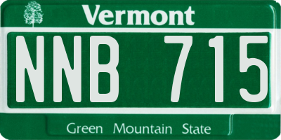 VT license plate NNB715