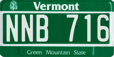 VT license plate NNB716