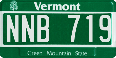 VT license plate NNB719