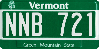 VT license plate NNB721