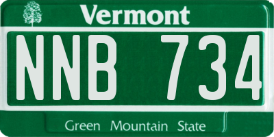 VT license plate NNB734