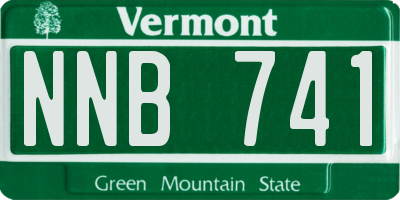 VT license plate NNB741