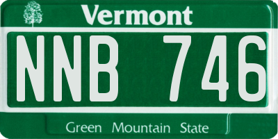 VT license plate NNB746