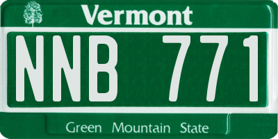 VT license plate NNB771