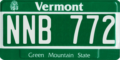VT license plate NNB772