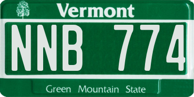 VT license plate NNB774