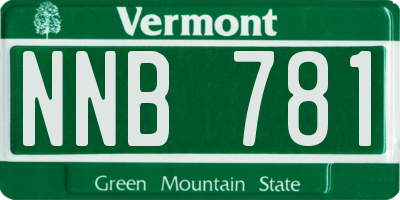 VT license plate NNB781