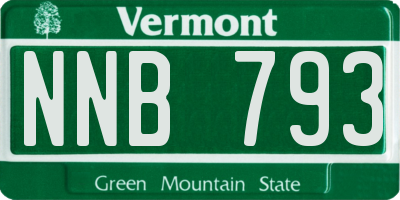 VT license plate NNB793