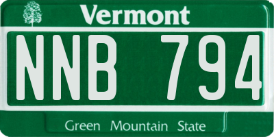 VT license plate NNB794