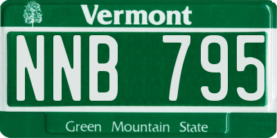 VT license plate NNB795