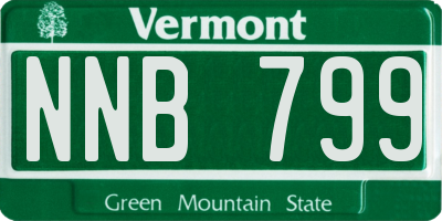 VT license plate NNB799