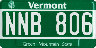 VT license plate NNB806