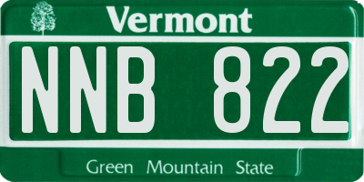VT license plate NNB822