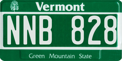 VT license plate NNB828