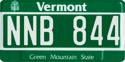 VT license plate NNB844