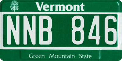 VT license plate NNB846