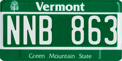 VT license plate NNB863