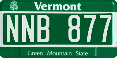 VT license plate NNB877