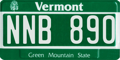 VT license plate NNB890
