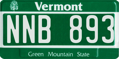 VT license plate NNB893