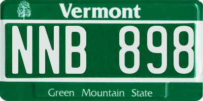 VT license plate NNB898