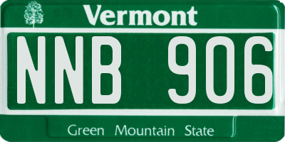 VT license plate NNB906