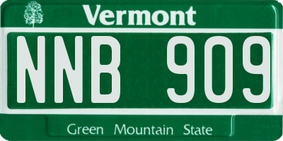 VT license plate NNB909