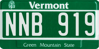 VT license plate NNB919