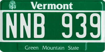 VT license plate NNB939