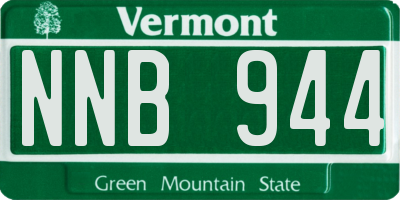 VT license plate NNB944