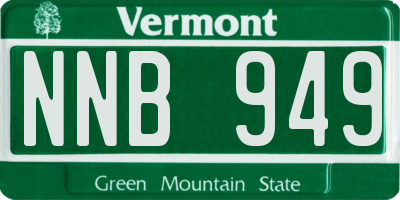 VT license plate NNB949