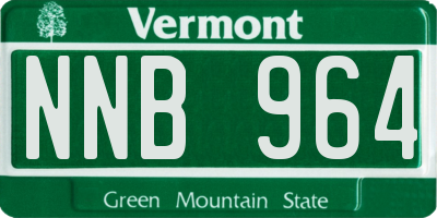 VT license plate NNB964